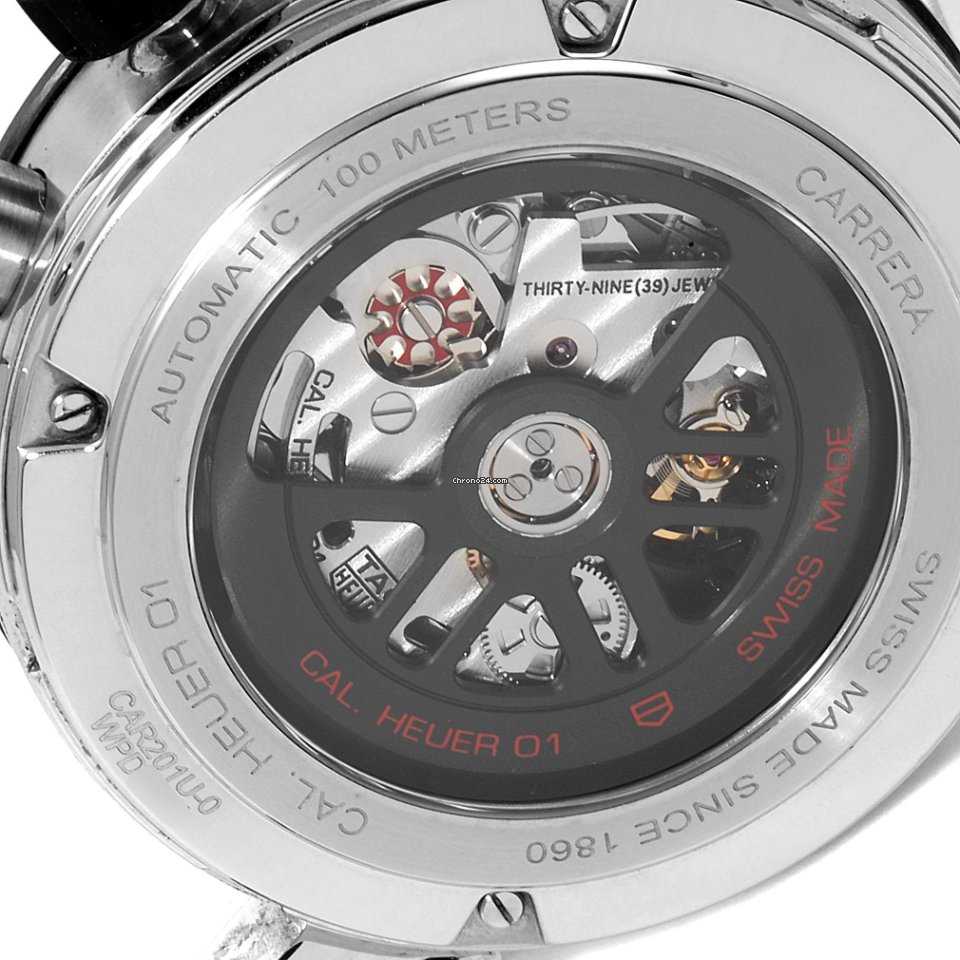 TAG Heuer Carrera Calibre HEUER 01 Mens watch Unisex Automatic Steel CAR201U.BA0766 6
