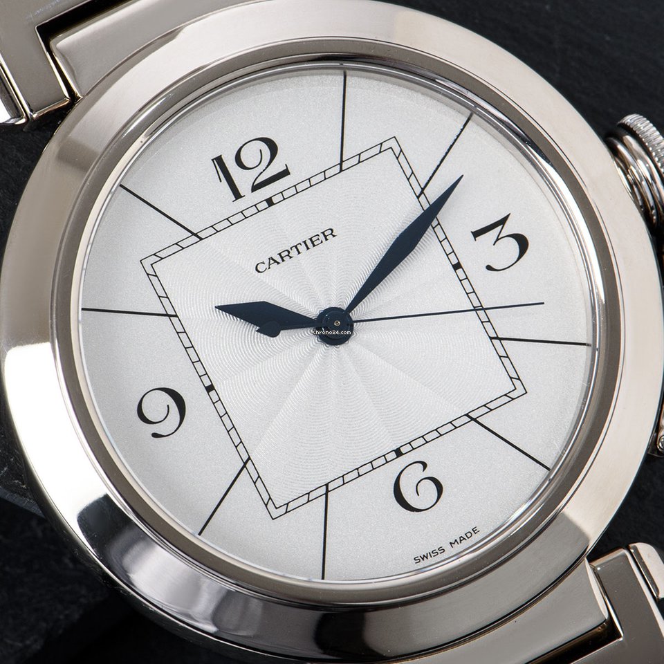 Cartier Pasha Mens watch Unisex Automatic White gold W30187M9 6