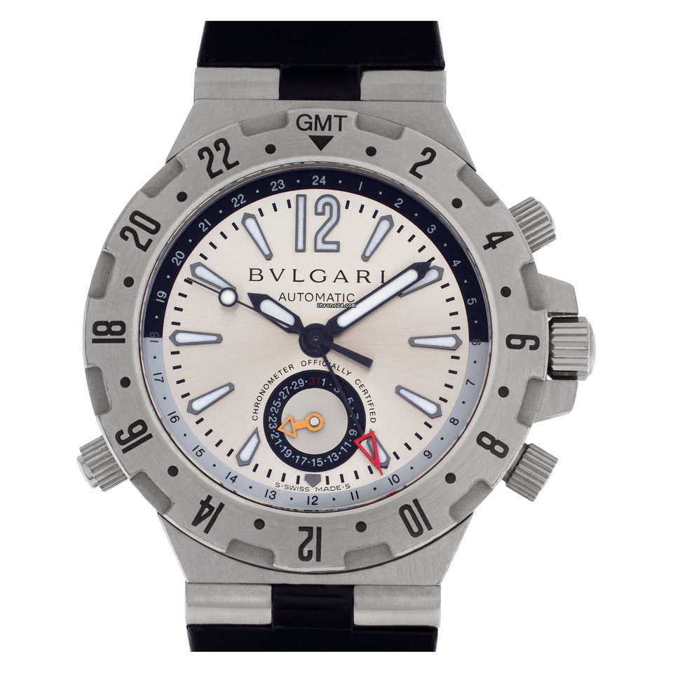 Bulgari Diagono Mens watch Unisex Automatic Steel GMT40 S 6