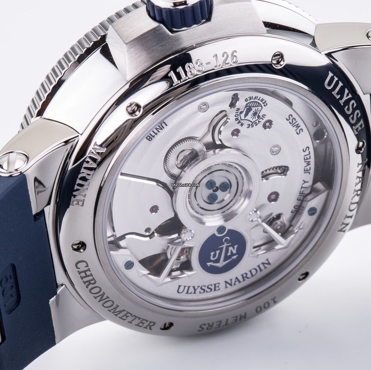Ulysse Nardin Marine Chronometer Manufacture Mens watch Unisex Automatic Steel 1183-126-3 60 6