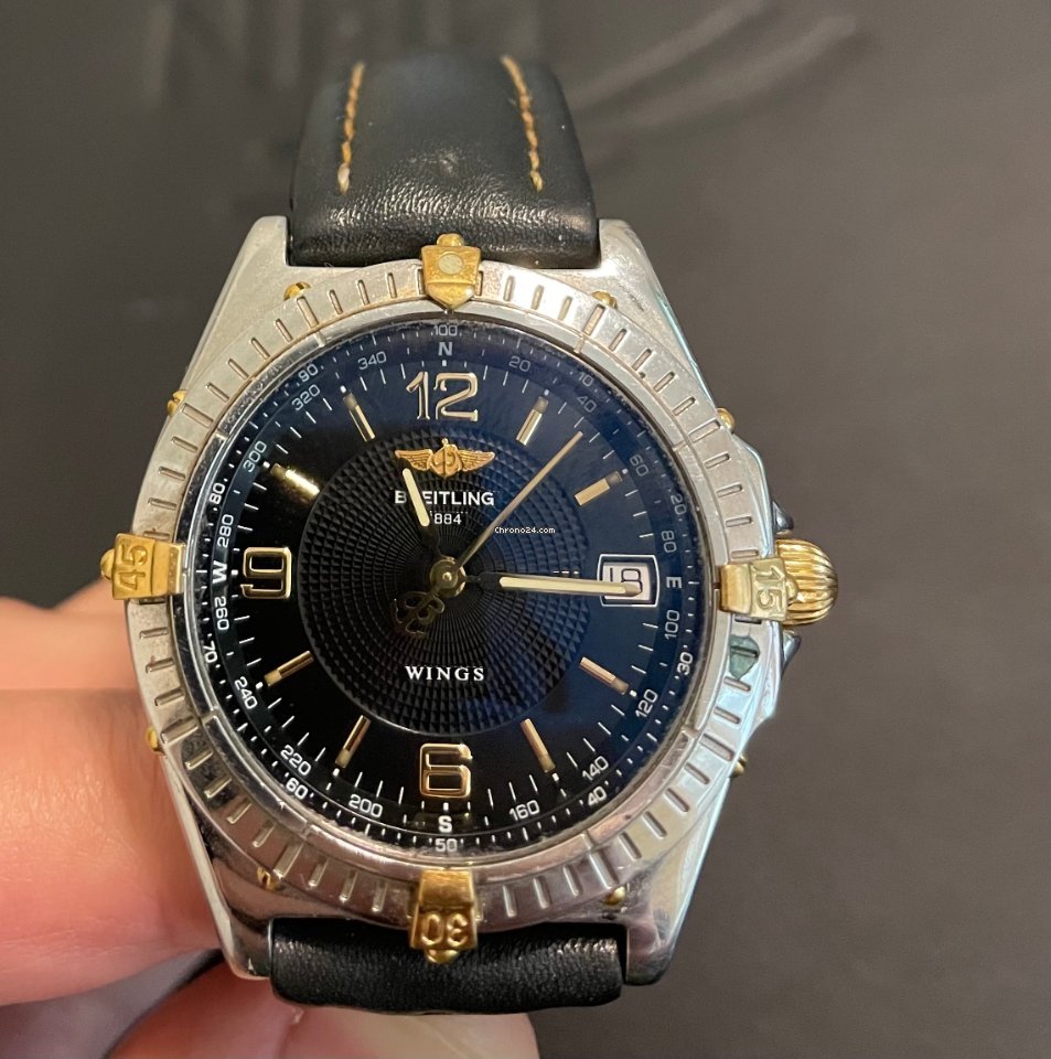 Breitling Mens watch Unisex Automatic Gold Steel B10050 6