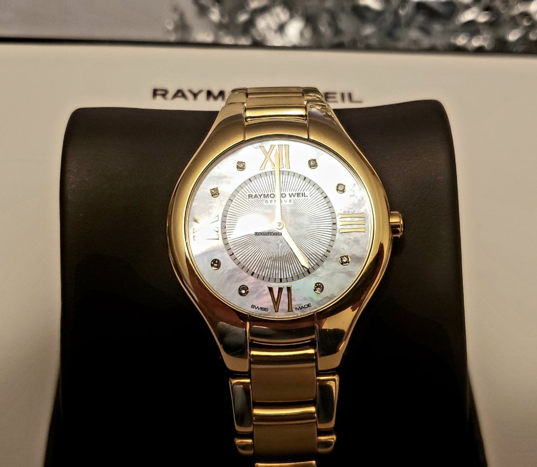 Raymond Weil Noemia Womens watch Quartz Gold Steel 5136-P-00995 6