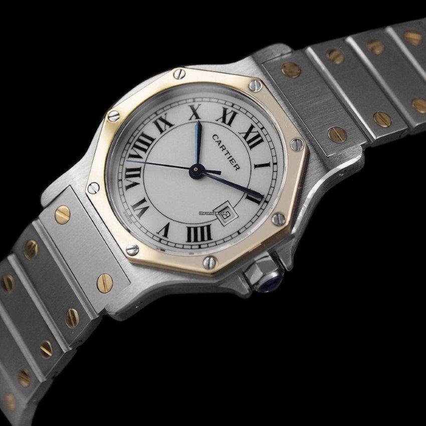 Cartier Santos Mens watch Unisex Automatic Gold Steel 8275ST 6