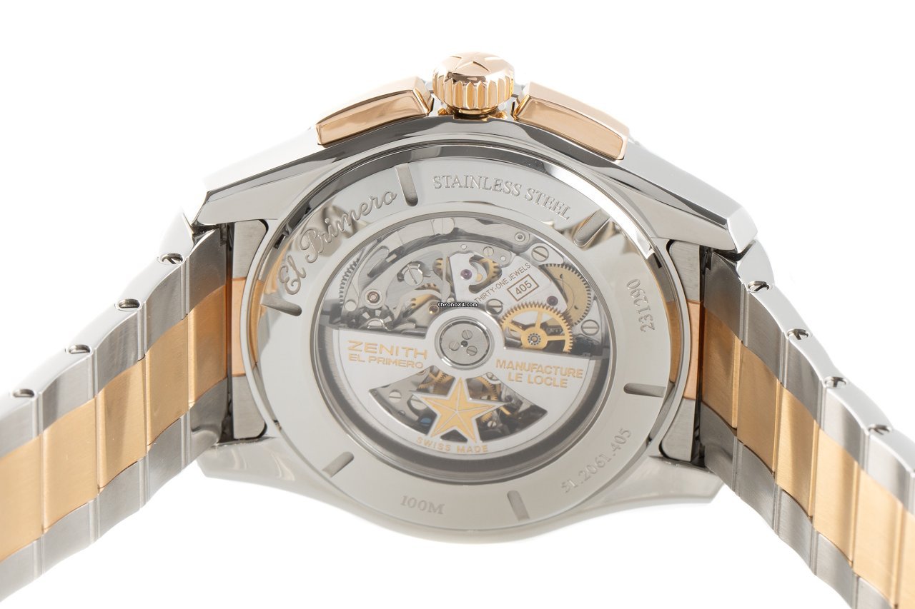 Zenith El Primero Stratos Flyback Mens watch Unisex Automatic Gold Steel 51.2061.405 75.M2060 6