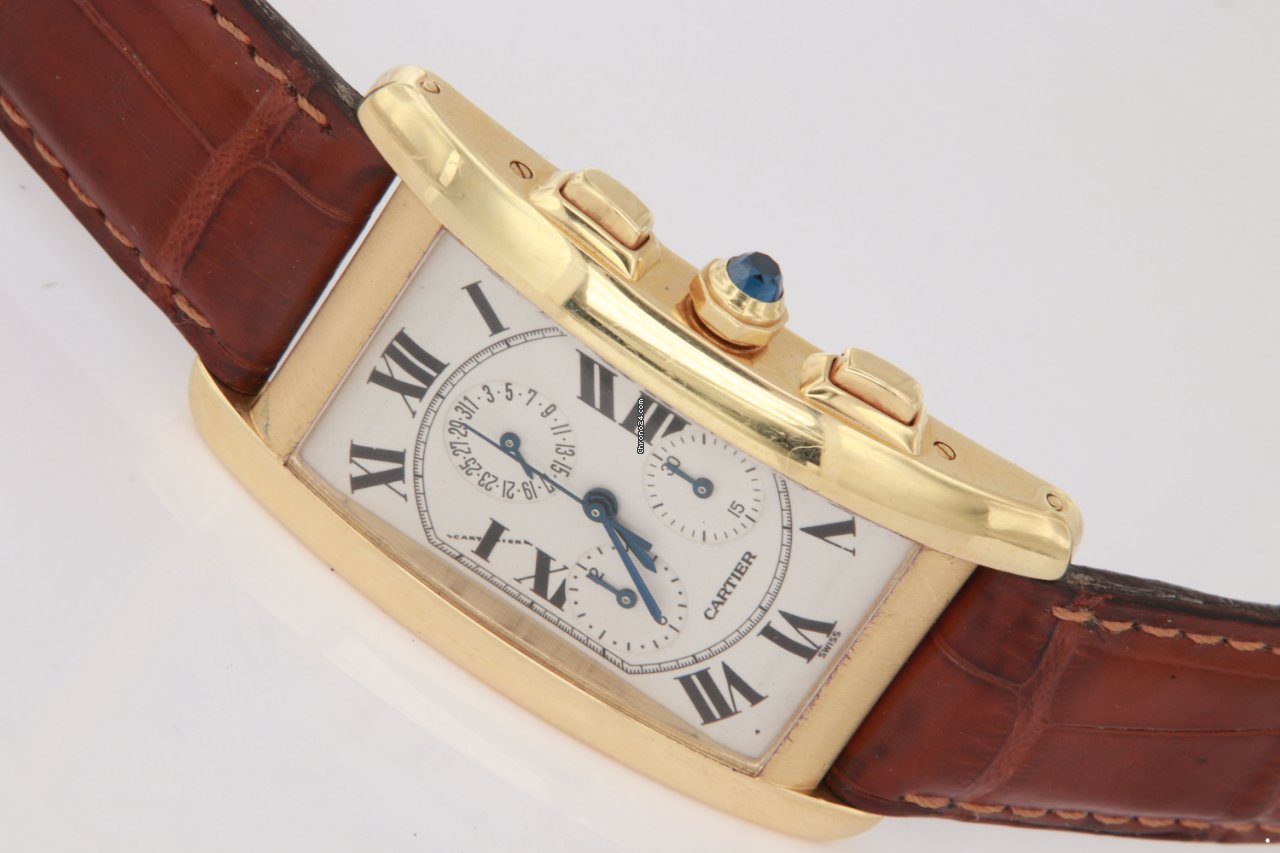 Cartier Tank Americaine Mens watch Unisex Quartz Yellow gold 1730 6