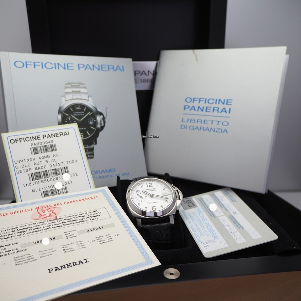 Panerai Luminor Marina Automatic Mens watch Unisex Steel PAM 0049 6