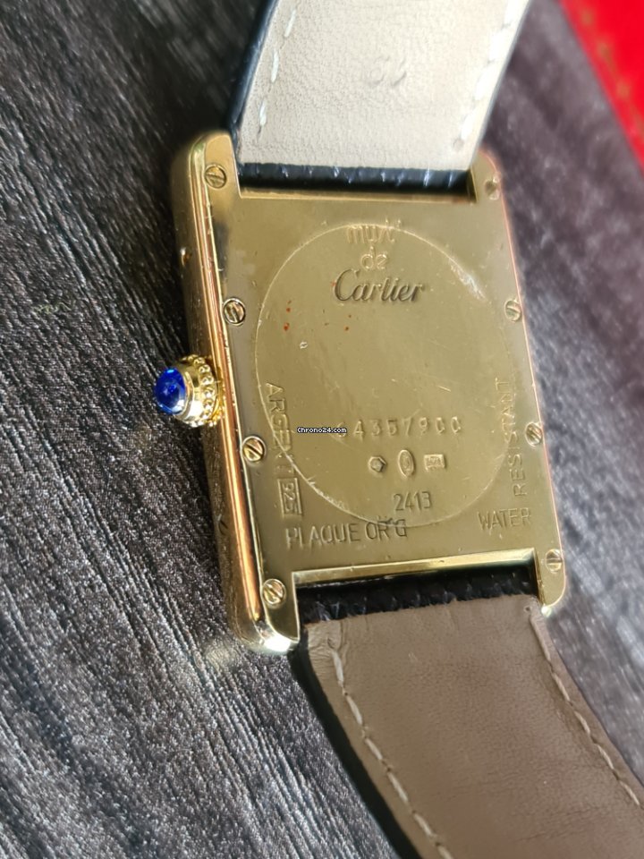 Cartier Tank Mens watch Unisex Quartz Silver 2413 6