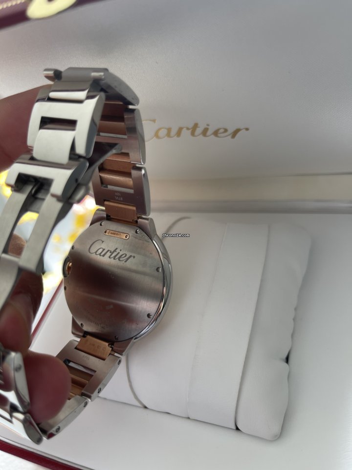 Cartier Ballon Bleu 42mm Mens watch Unisex Automatic Gold Steel W2BB0004 6
