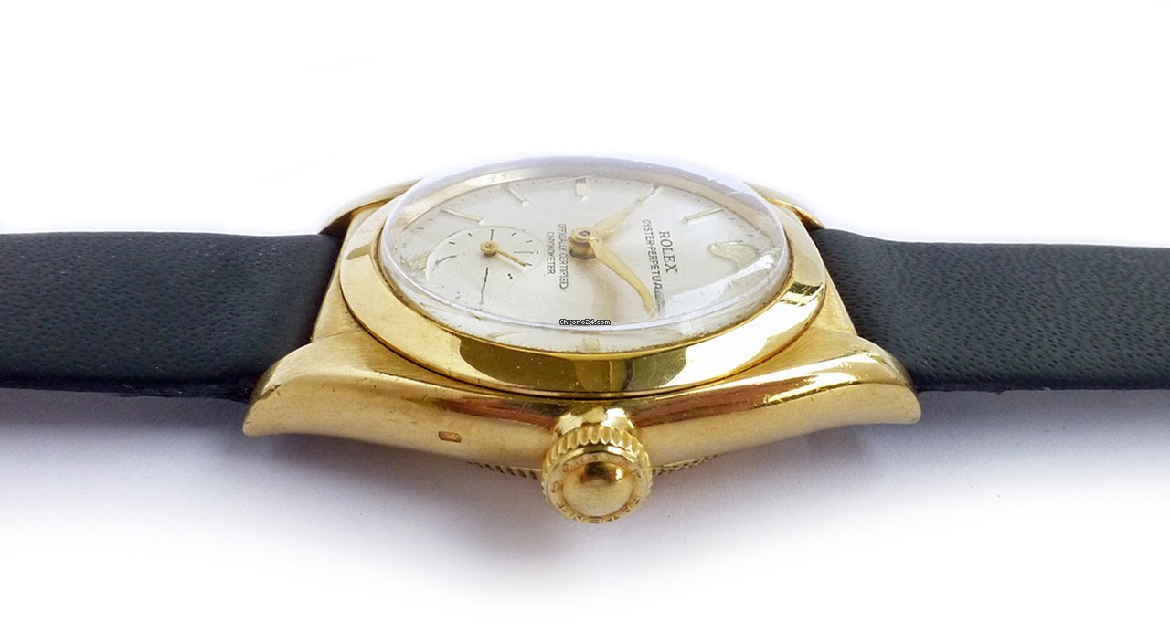 Rolex Bubble Back Mens watch Unisex Yellow gold Automatic 3130 6