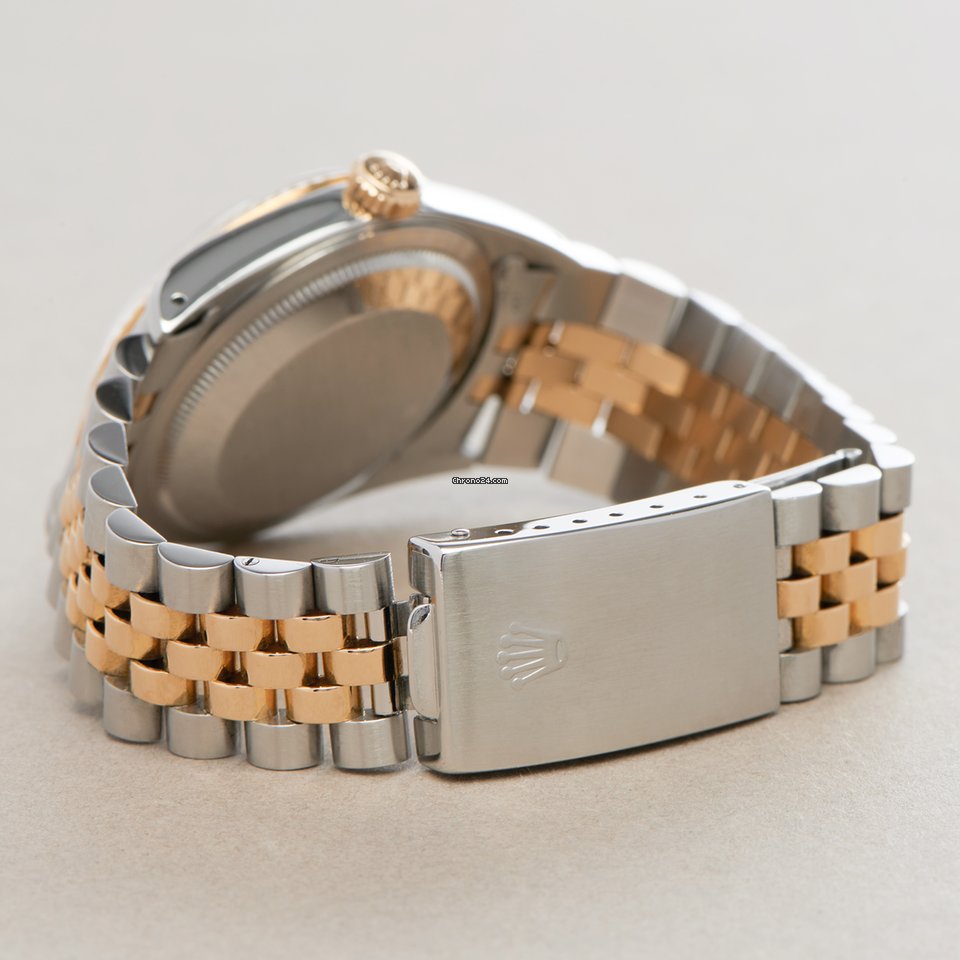 Rolex Datejust 36 Mens watch Unisex Gold Steel Automatic 16233G 6