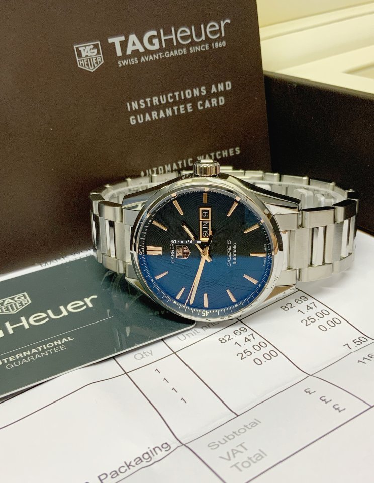 TAG Heuer Carrera Calibre 5 Mens watch Unisex Automatic Steel war201c.ba0723 6