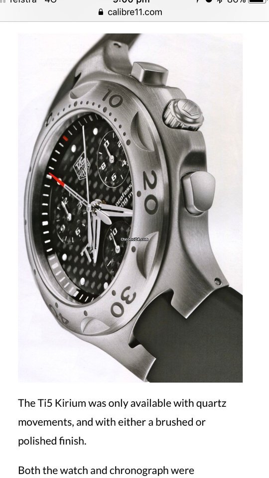 TAG Heuer Kirium Mens watch Unisex Quartz ZX7605 6