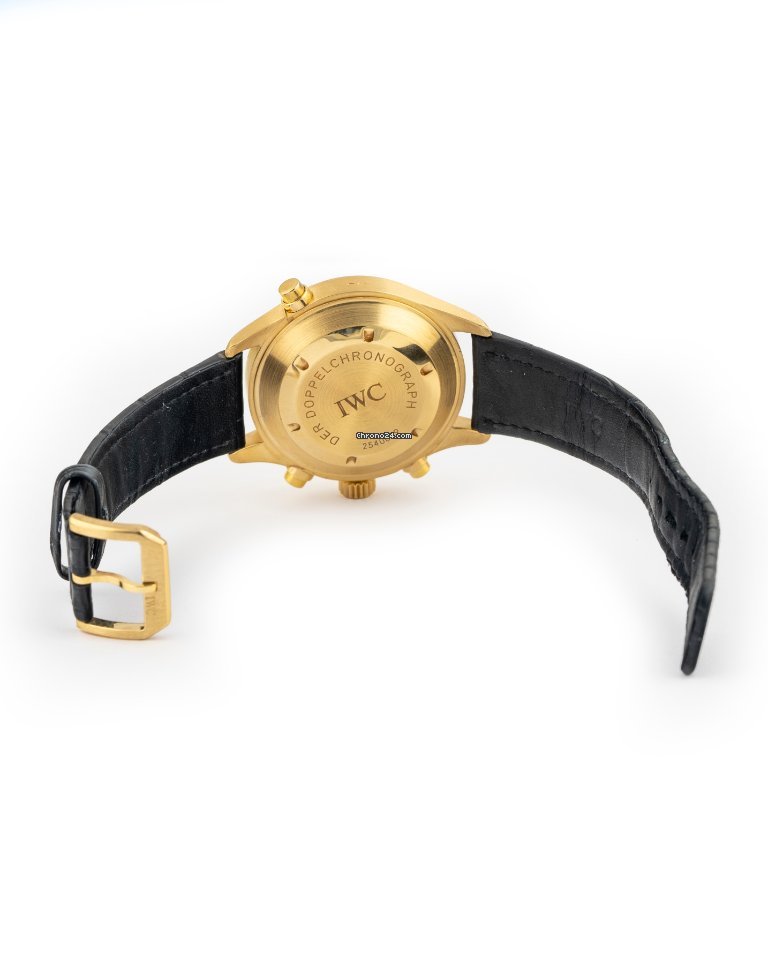 IWC Pilot Double Chronograph Mens watch Unisex Automatic Yellow gold IW3711 6