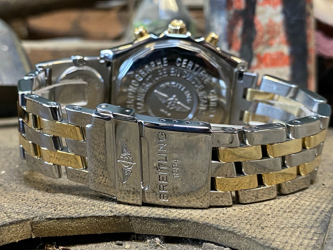 Breitling Blackbird Mens watch Unisex Automatic Gold Steel B13350 6