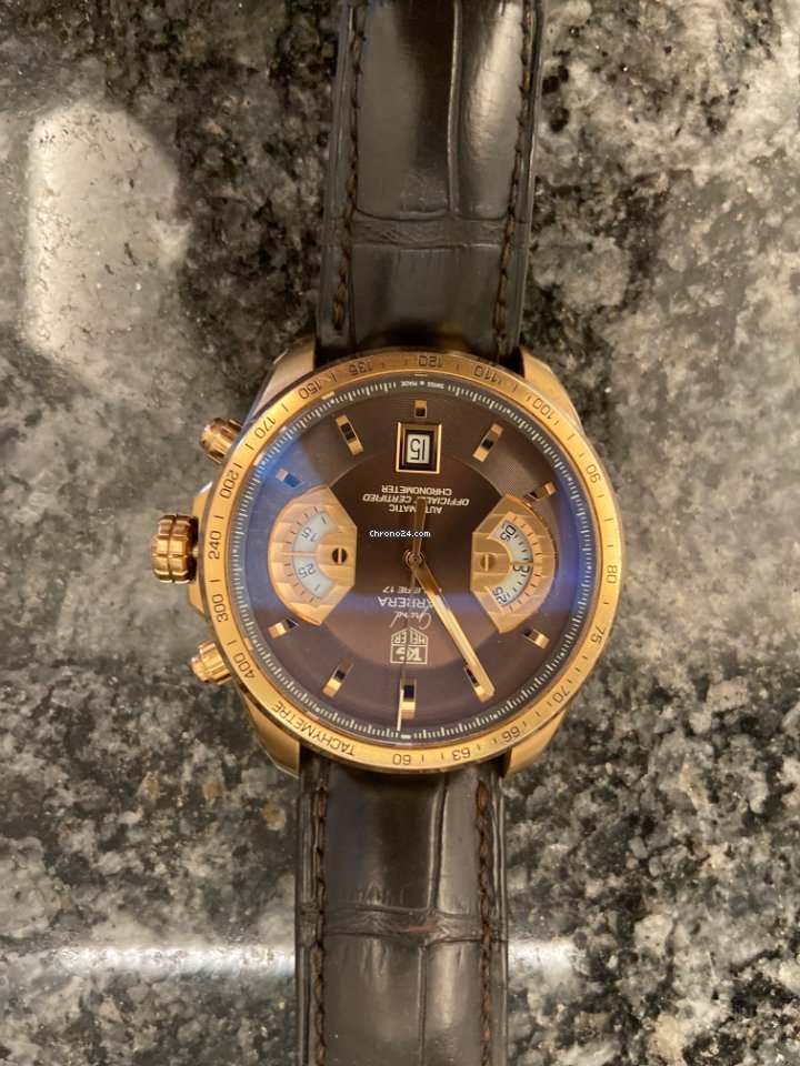 TAG Heuer Grand Carrera Mens watch Unisex Automatic Rose gold CAV514C.FC8171 6