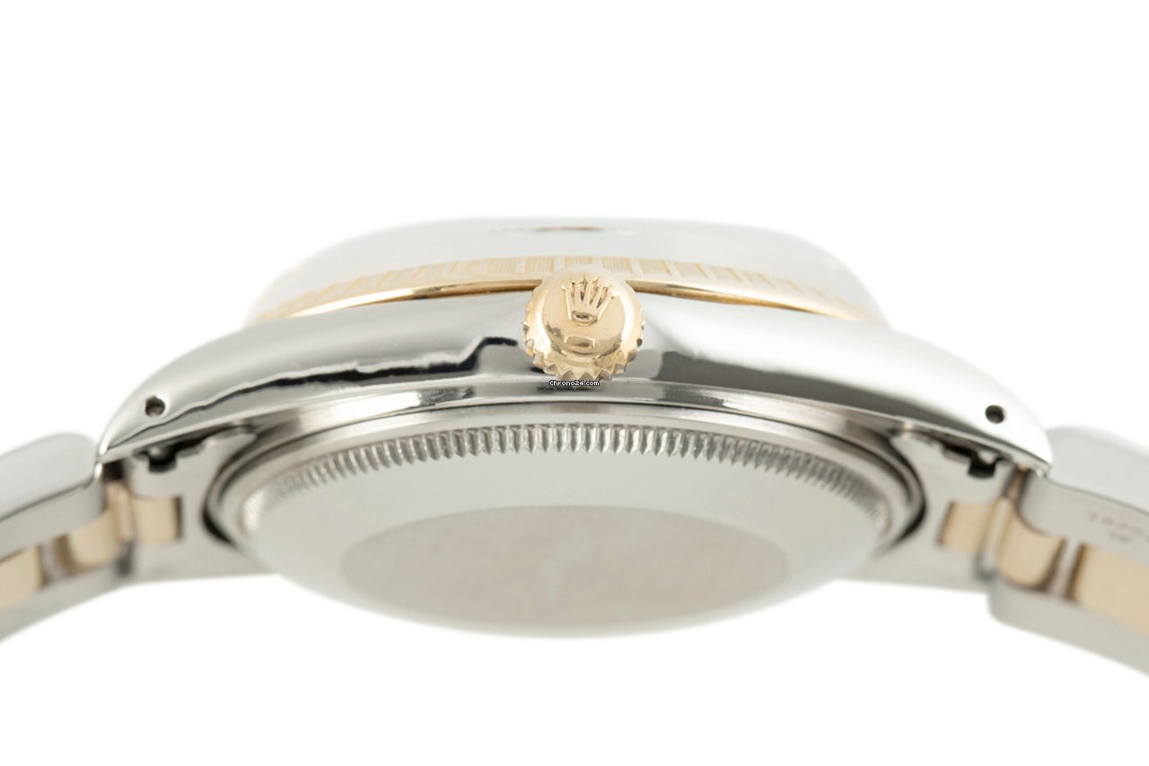 Rolex Oyster Perpetual Date Mens watch Unisex Gold Steel Automatic 15053 6