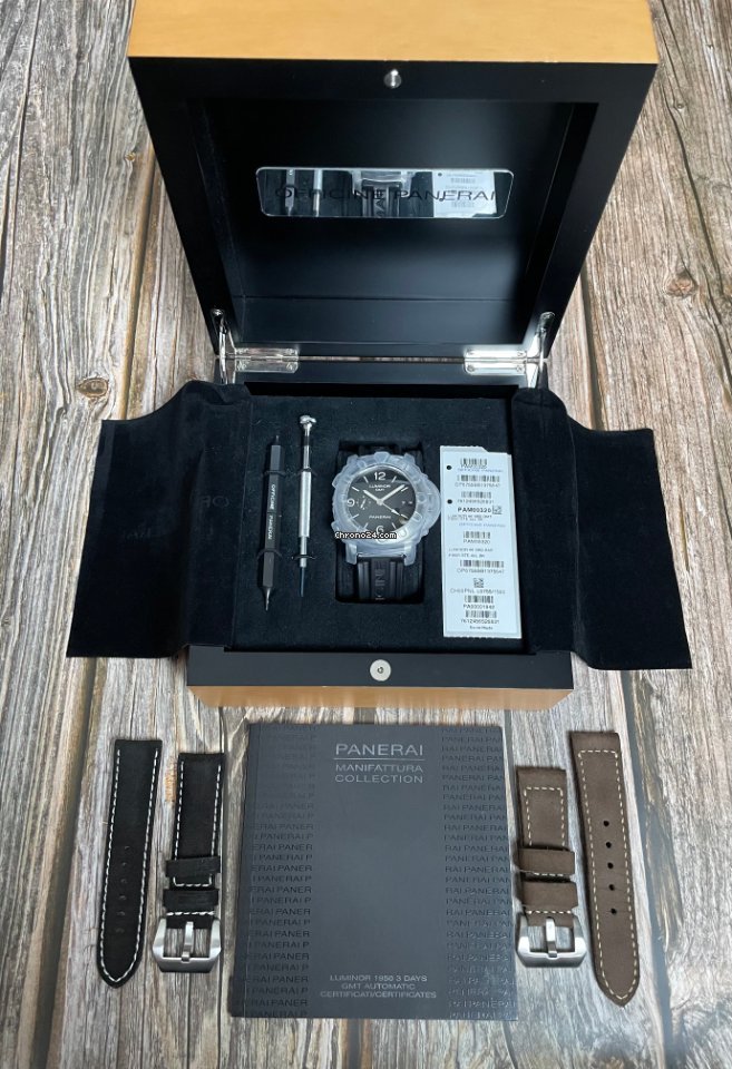 Panerai Luminor 1950 3 Days GMT Automatic Mens watch Unisex Automatic Steel PAM 00320 6