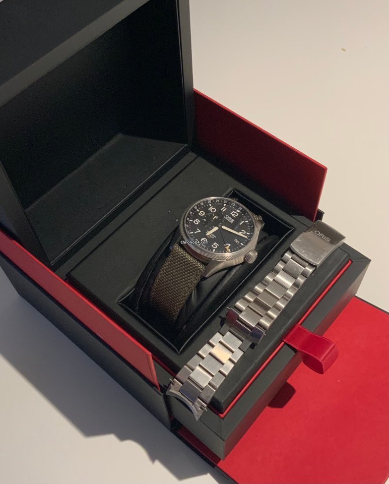 Oris Big Crown ProPilot GMT Mens watch Unisex Automatic Steel 01 748 7710 4164-07 5 22 15FC 6