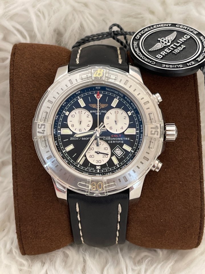 Breitling Colt Chronograph Mens watch Unisex Quartz Steel A73388111B1X1 6