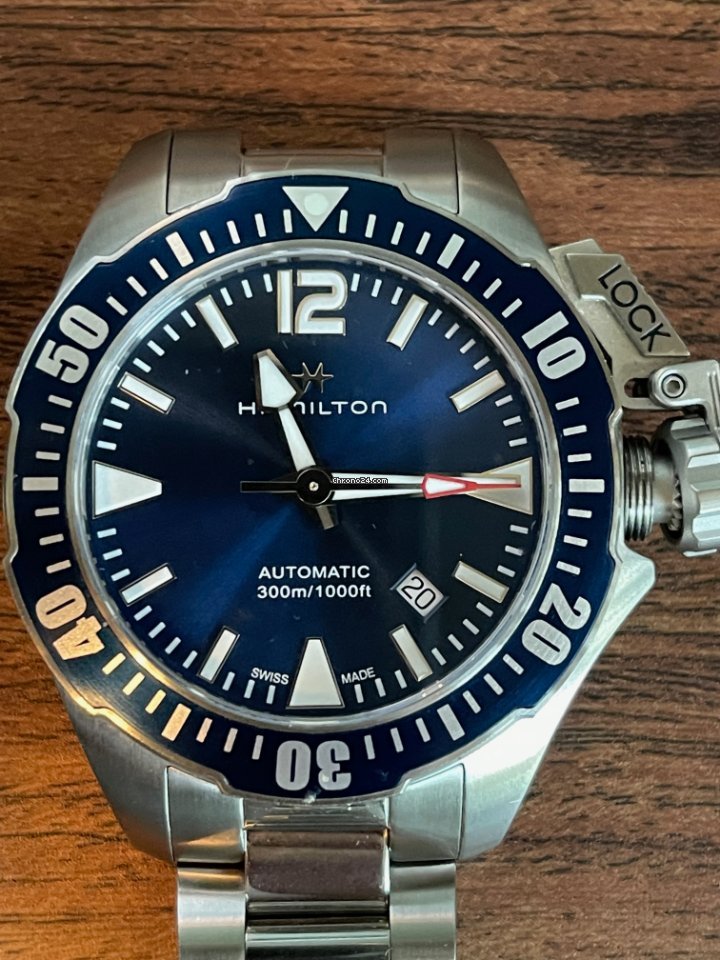 Hamilton Khaki Navy Frogman Mens watch Unisex Automatic Steel H77705145 6