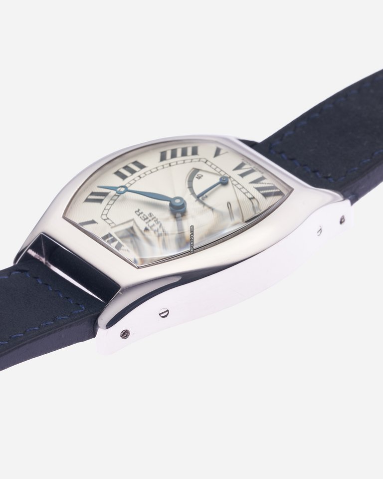 Cartier Tortue Mens watch Unisex Manual winding White gold 2688G 6