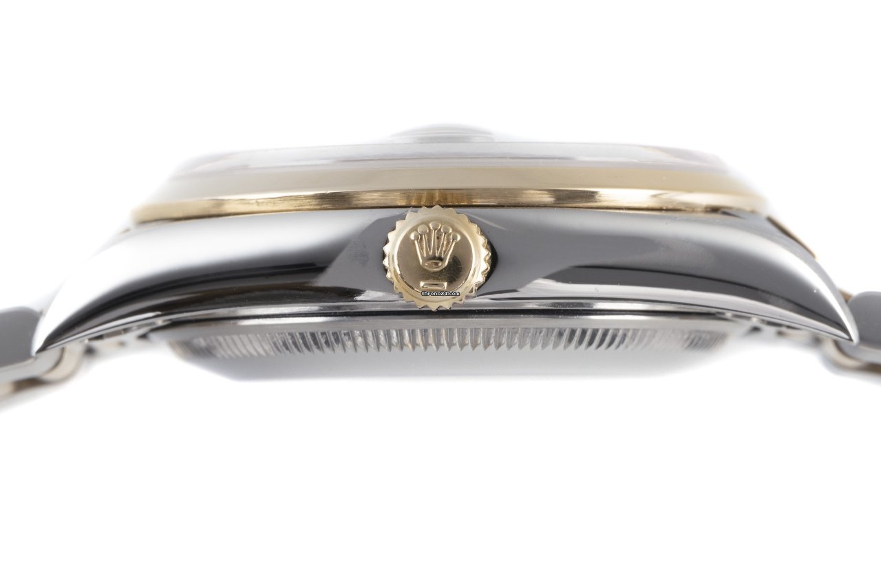 Rolex Oyster Perpetual Date Mens watch Unisex Gold Steel Automatic 15203 6