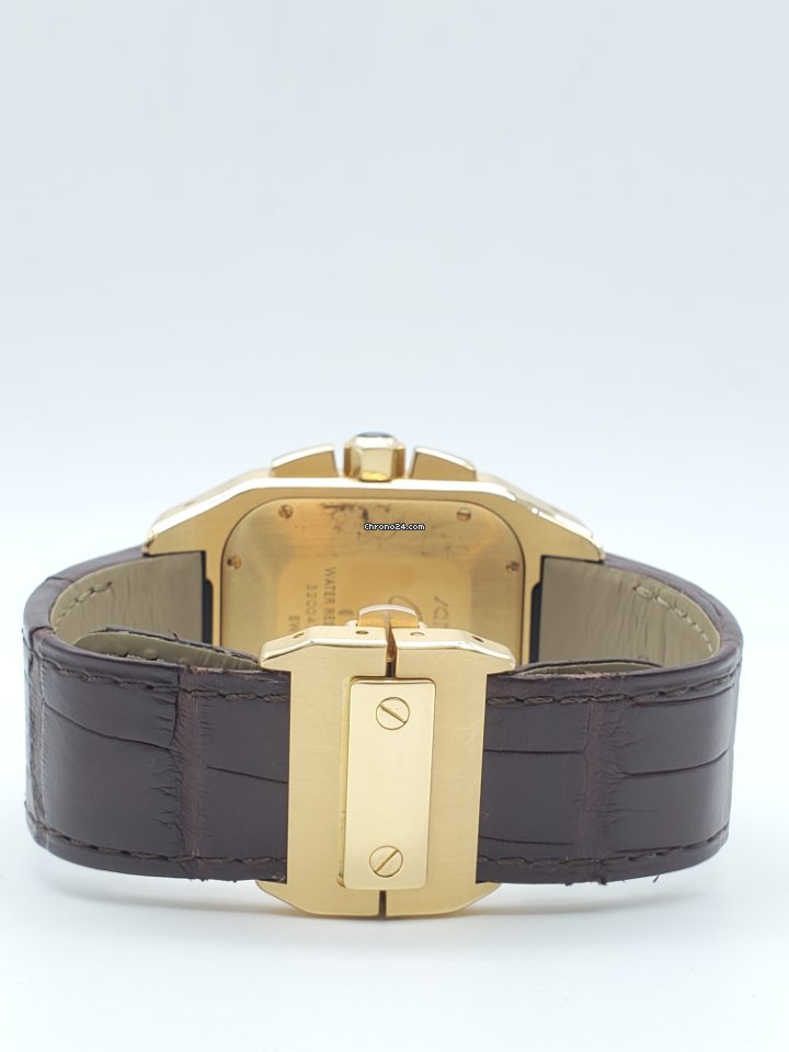 Cartier Santos 100 Mens watch Unisex Automatic Rose gold W20131Y1 6