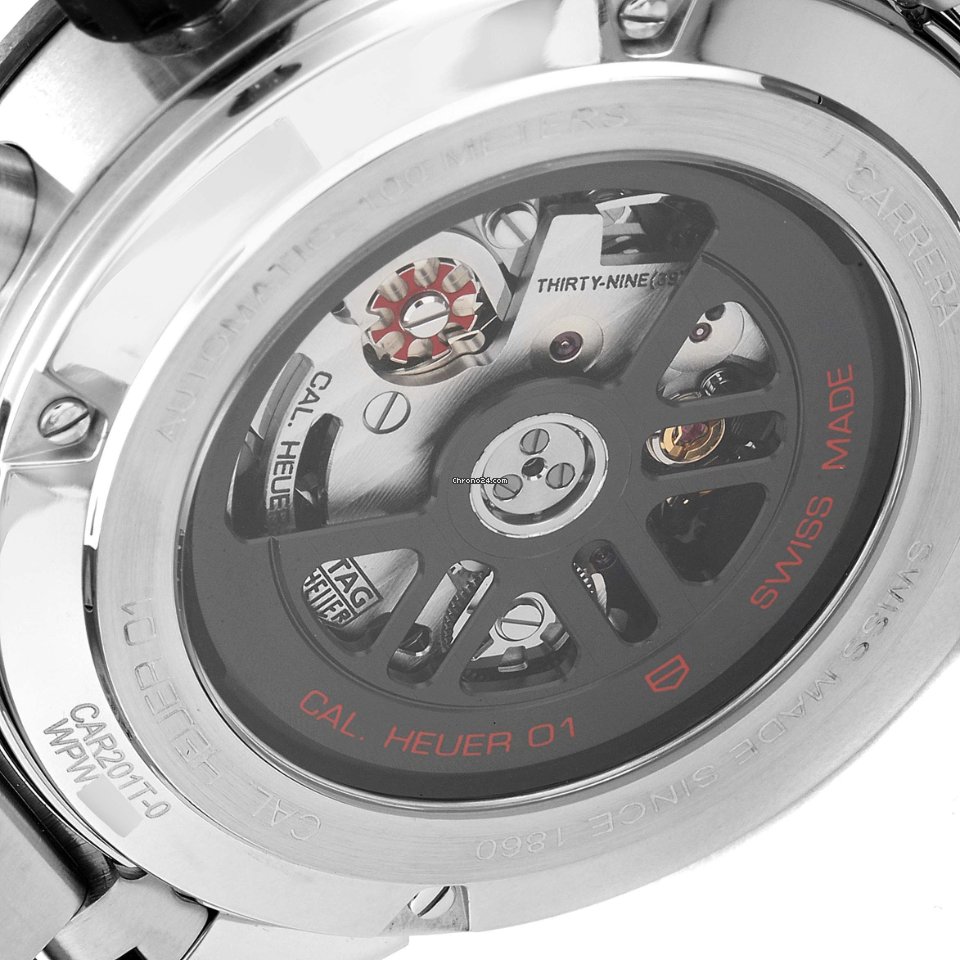TAG Heuer Carrera Calibre HEUER 01 Mens watch Unisex Automatic Steel CAR201T.BA0766 6