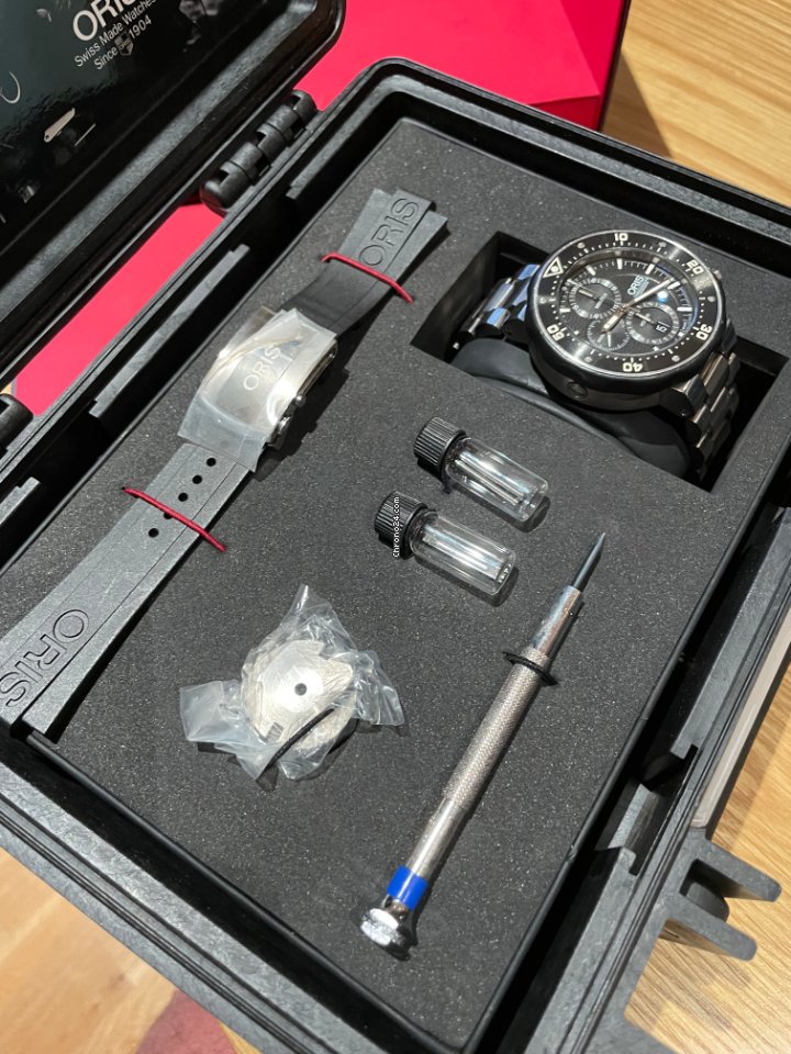 Oris ProDiver Chronograph Mens watch Unisex Automatic Titanium 01 674 7630 7154-Set 6