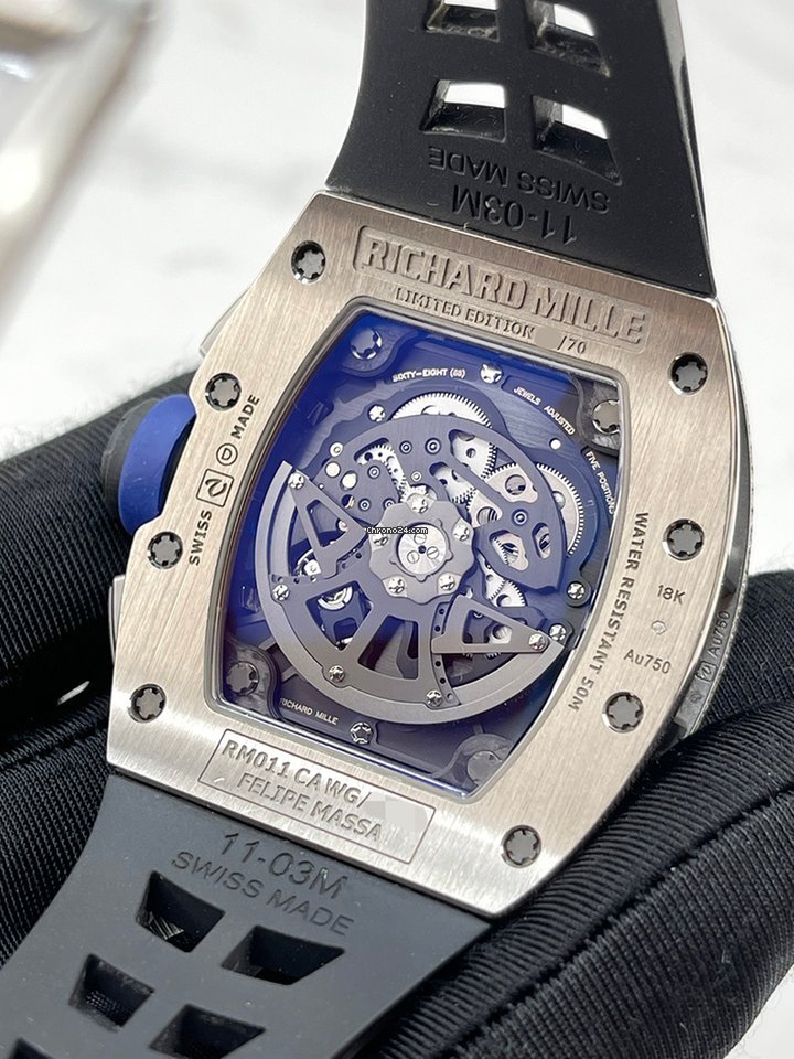 Richard Mille RM 011 Mens watch Unisex Automatic White gold RM011 CA WG 6