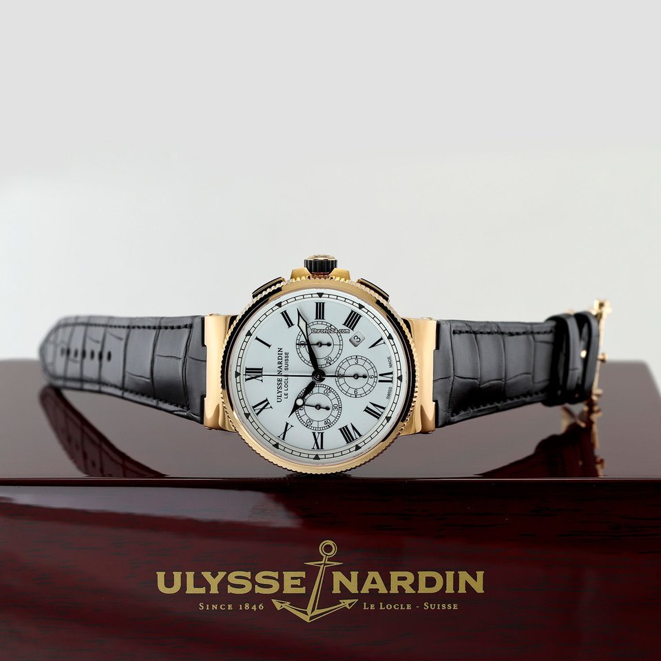 Ulysse Nardin Marine Chronograph Mens watch Unisex Automatic Rose gold 1506-150 LE 6