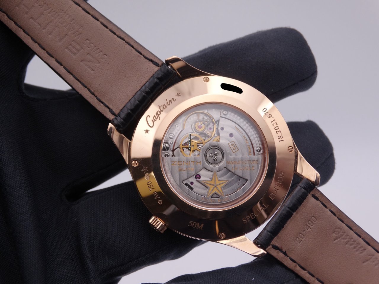 Zenith Captain Central Second Mens watch Unisex Automatic Rose gold 18.2021.670 38.C498 6