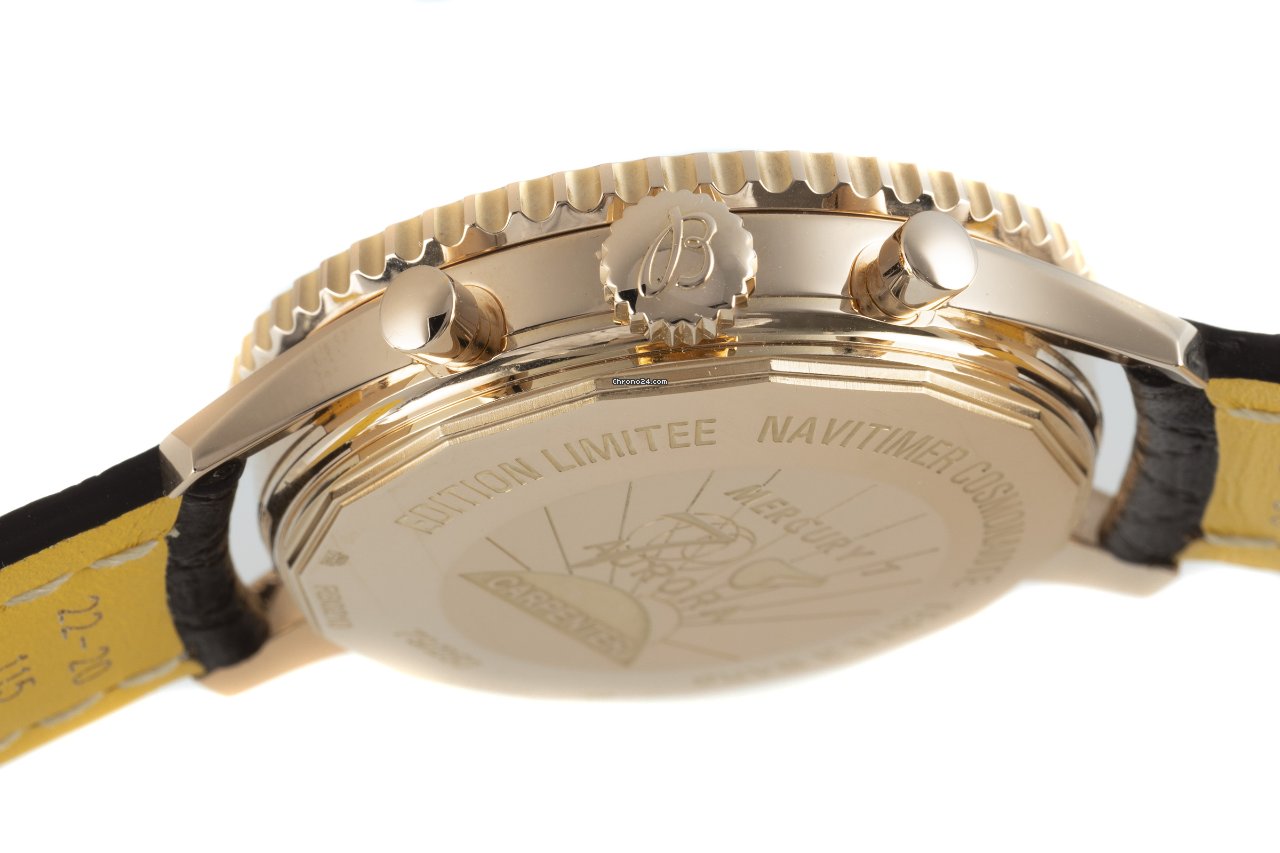 Breitling Navitimer Cosmonaute Mens watch Unisex Manual winding Red gold RB0210 6