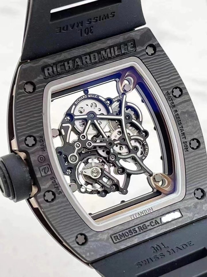 Richard Mille RM 055 Mens watch Unisex Automatic Carbon RM 055 Bubba Watson Ntpt Dark Legend 6