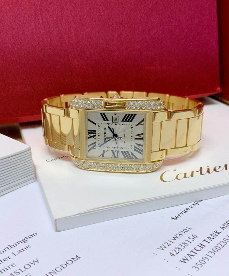 Cartier Tank Anglaise Womens watch Automatic Yellow gold wt100006 6