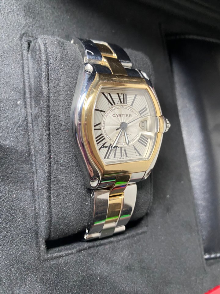 Cartier Roadster Mens watch Unisex Automatic Gold Steel w62031y4 6