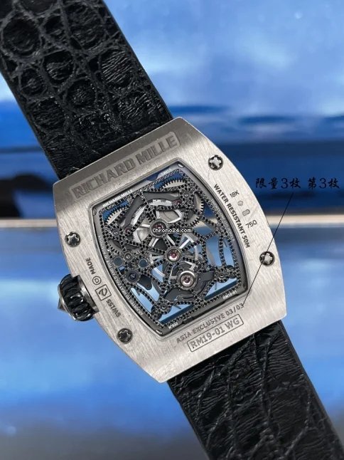 Richard Mille Mens watch Unisex Manual winding White gold RM19 6
