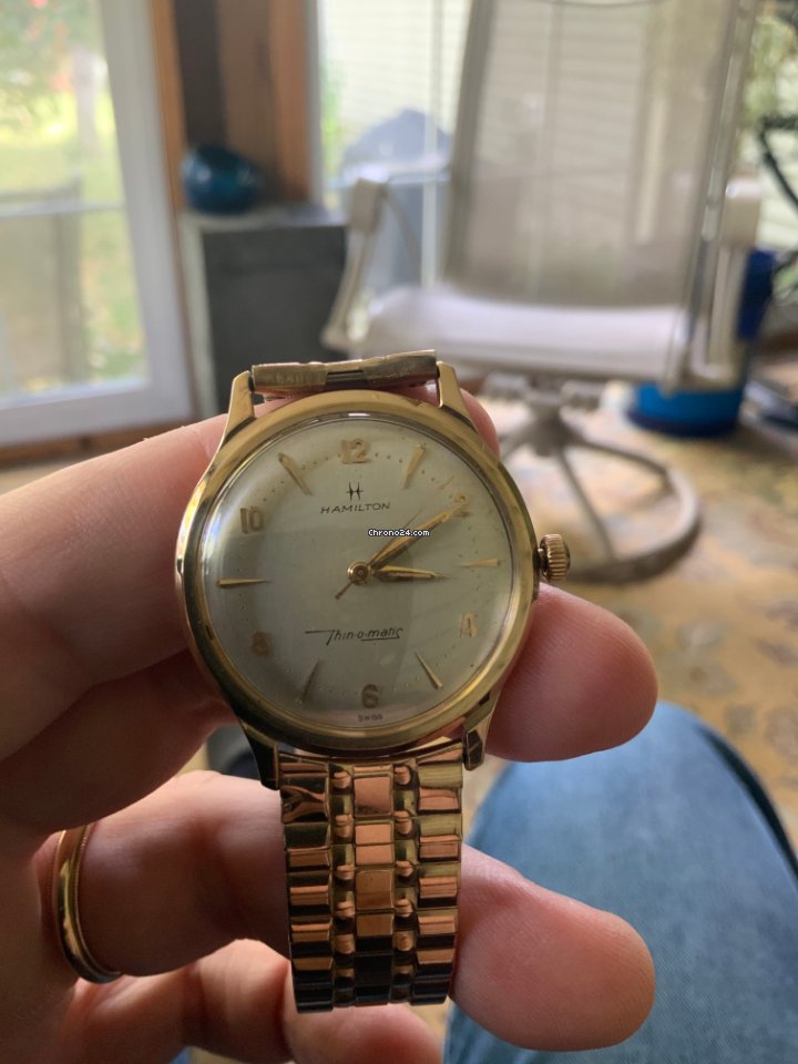 Hamilton Thin-O-Matic Mens watch Unisex Automatic Yellow gold H38435221 6