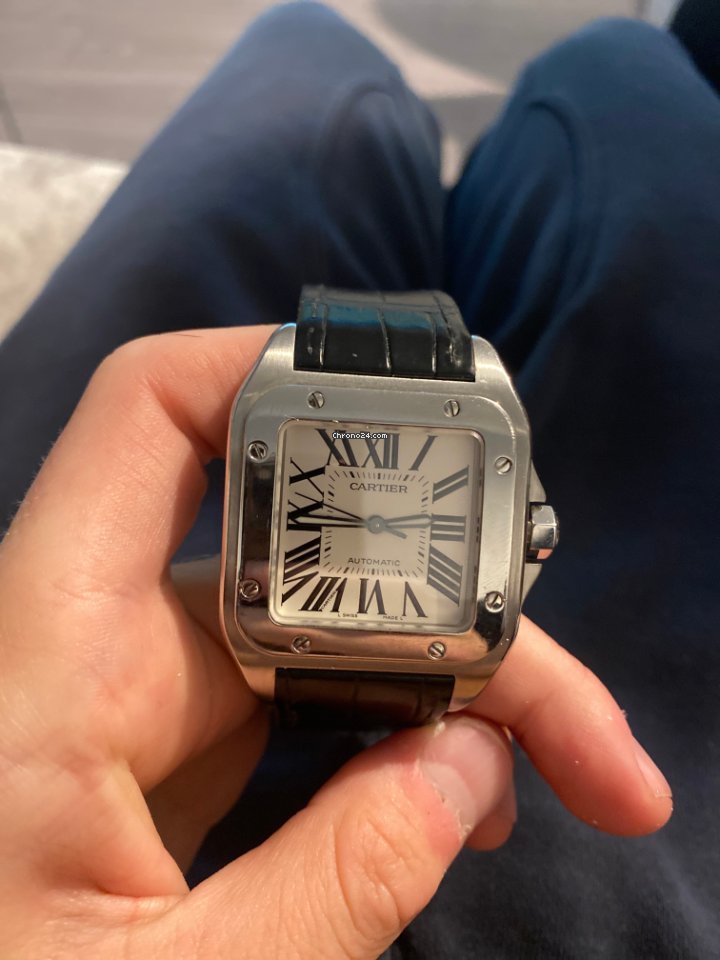 Cartier Santos 100 Mens watch Unisex Automatic Steel W20076X8 6