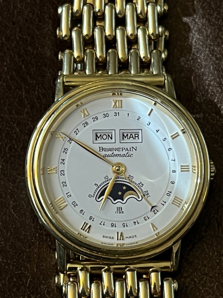 Blancpain Villeret Quantieme Complet Mens watch Unisex Automatic Yellow gold 6264-3642-55B 6