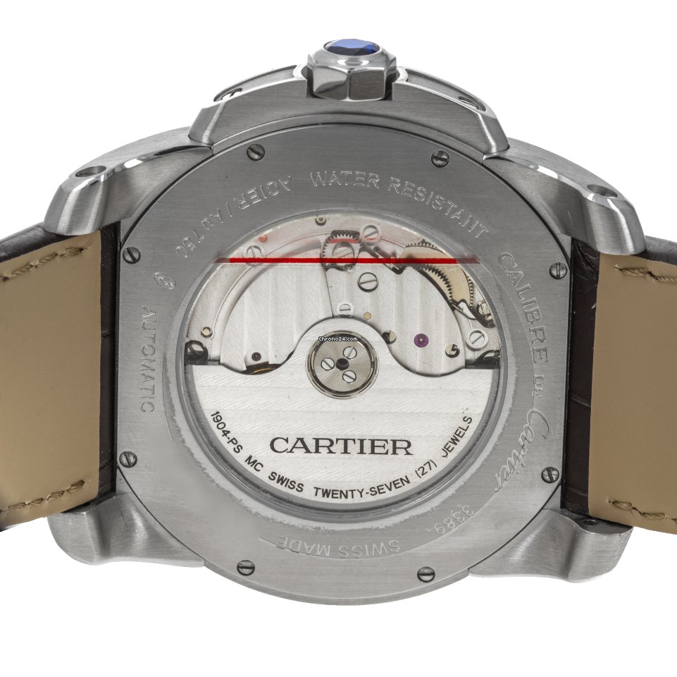 Cartier Calibre de Cartier Mens watch Unisex Automatic Gold Steel W7100039  3389 6
