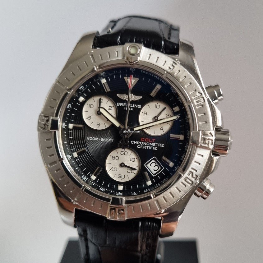 Breitling Colt Chronograph Mens watch Unisex Quartz Steel A73380 6