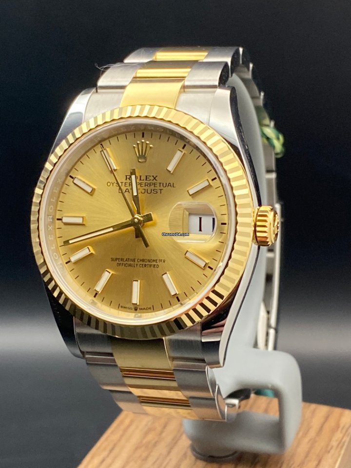 Rolex Datejust 36 Mens watch Unisex Gold Steel Automatic 126233-0015 6