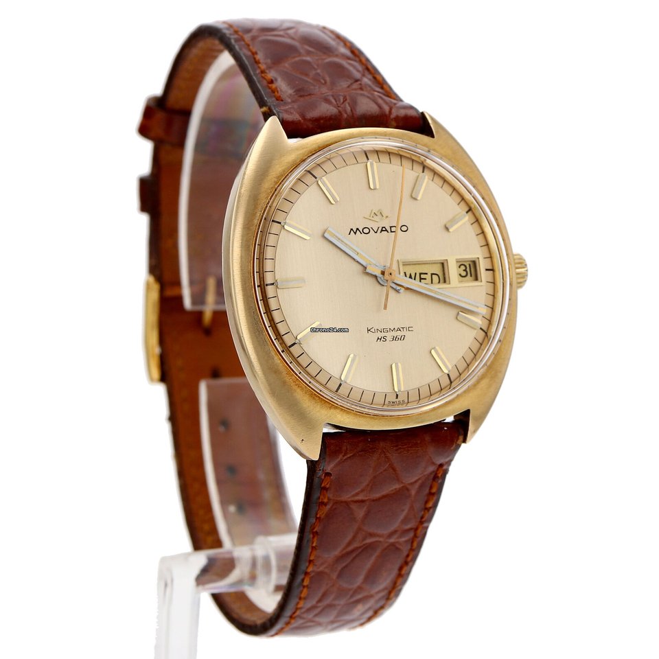 Movado Kingmatic Mens watch Unisex Automatic Yellow gold NUMBER VINTAGE 6