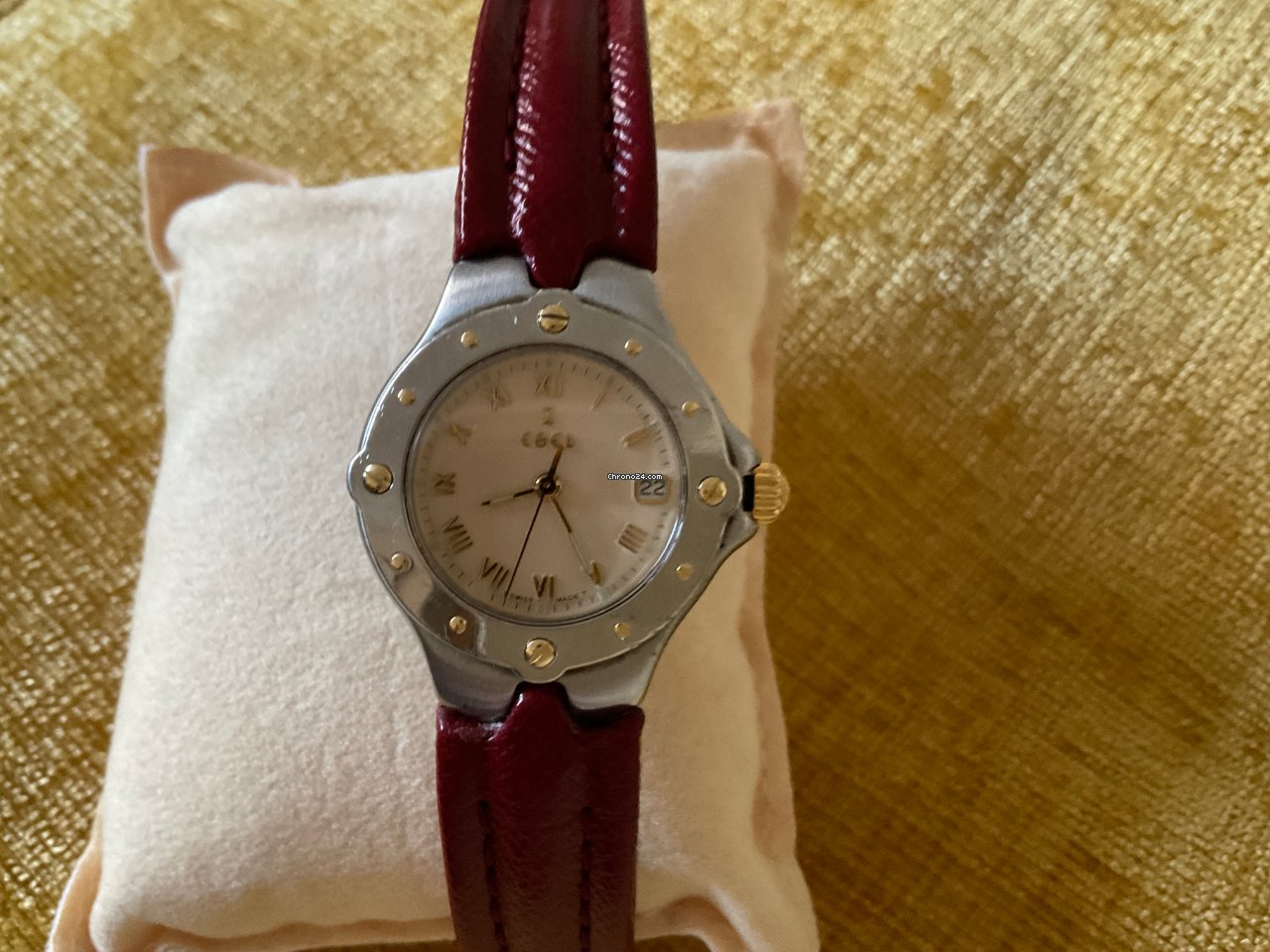 Ebel Sportwave Womens watch Quartz Gold Steel 6087621 6