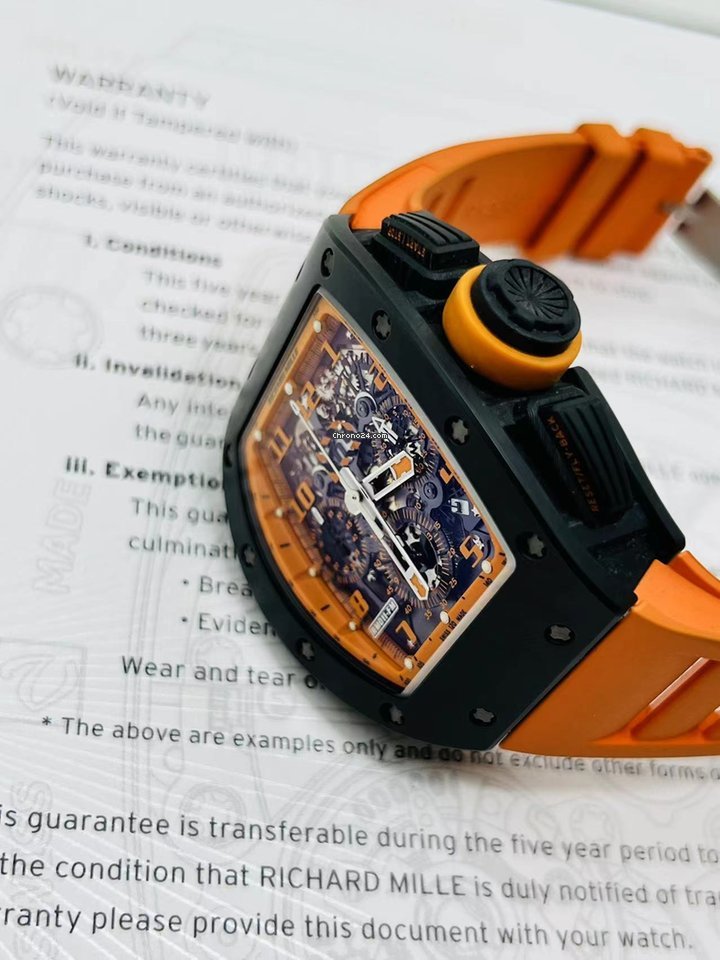 Richard Mille RM 011 Ceramic RM011 Orange Storm 6