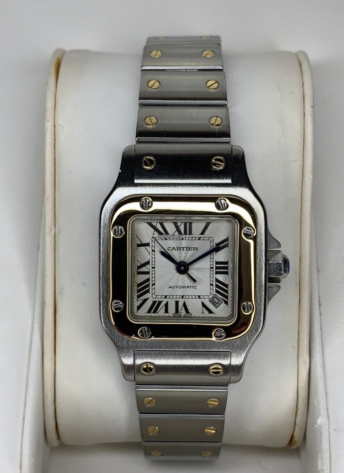 Cartier Santos Galbee Womens watch Automatic Gold Steel 2423 6