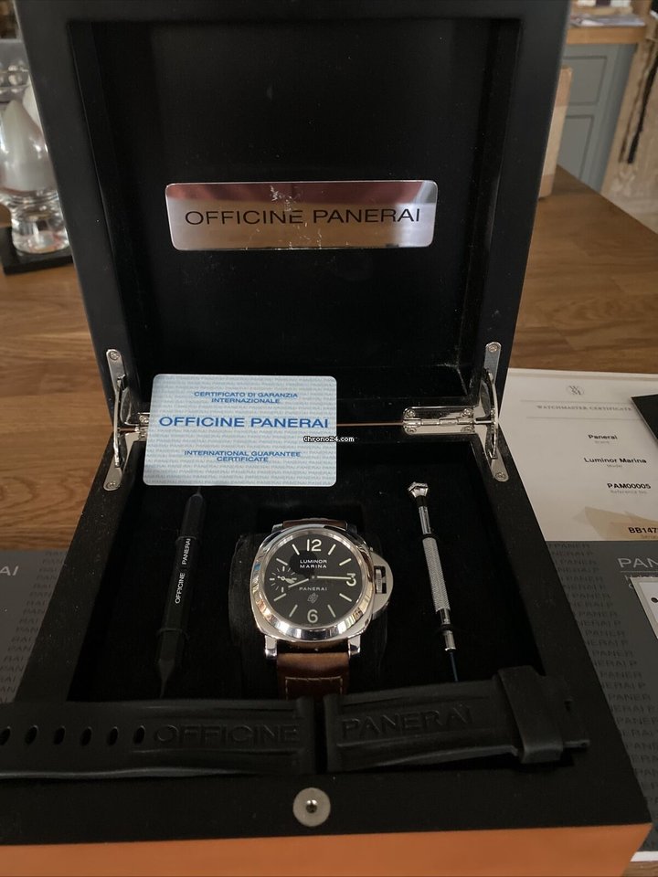 Panerai Luminor Marina Mens watch Unisex Manual winding Steel PAM 00005 6