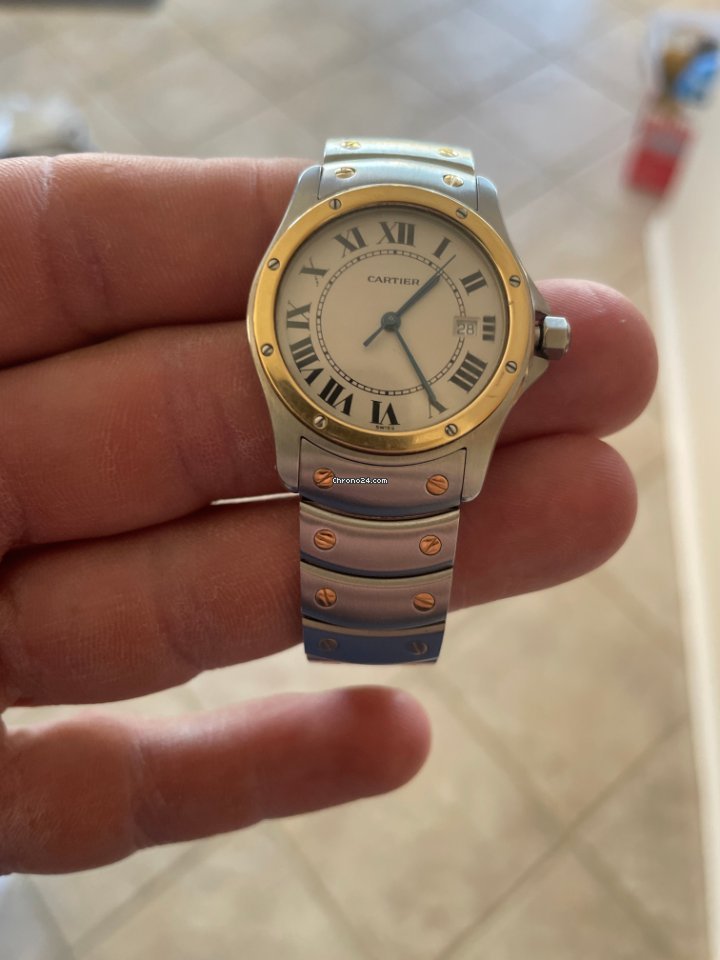Cartier Santos Womens watch Quartz Gold Steel 1551 6