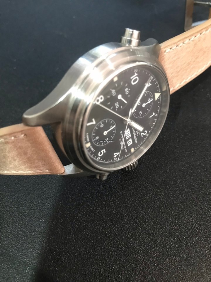 IWC Pilot Double Chronograph Mens watch Unisex Automatic Steel IW371303 6